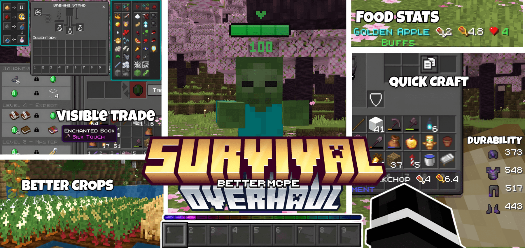 Survival Overhaul Texture Pack MCPE/Bedrock Texture Pack