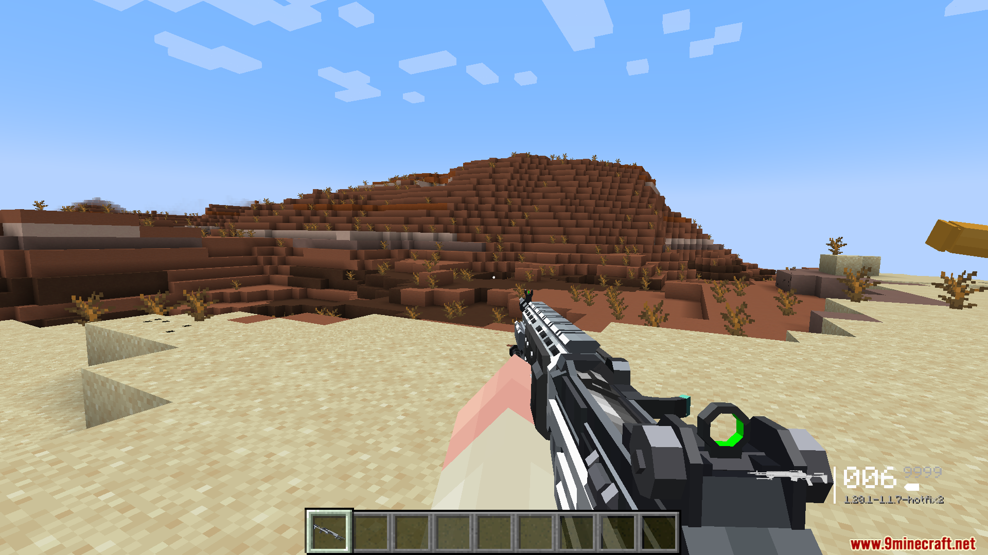 Player viewing a tactical firearm in TaCZ Weapons and Tactics Mod