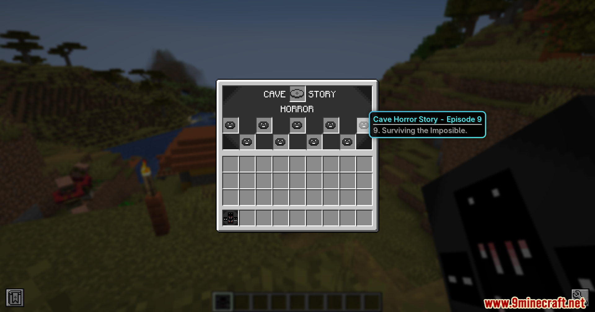 Viewing Episode 9 details inside the Cave Horror Story album menu