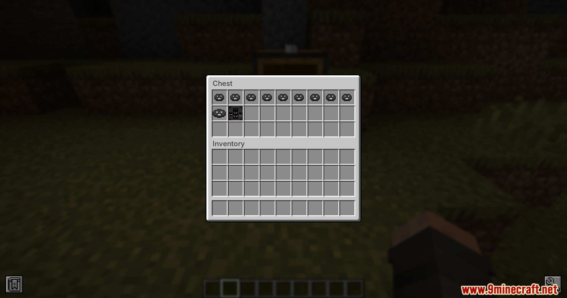 Chest inventory filled with custom black music discs or audiobooks