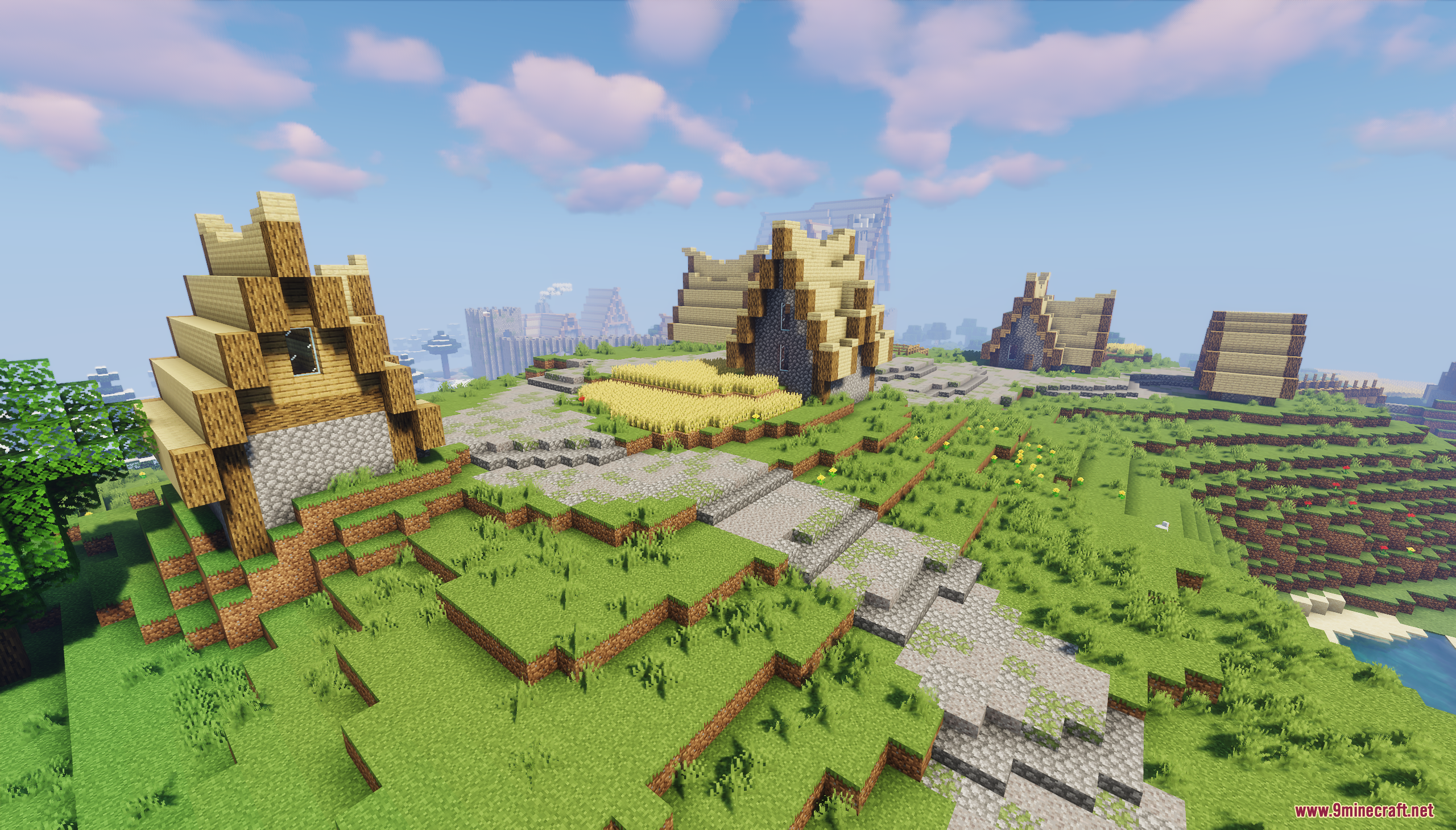 Unique rustic houses on a hill in Town of Rikdale