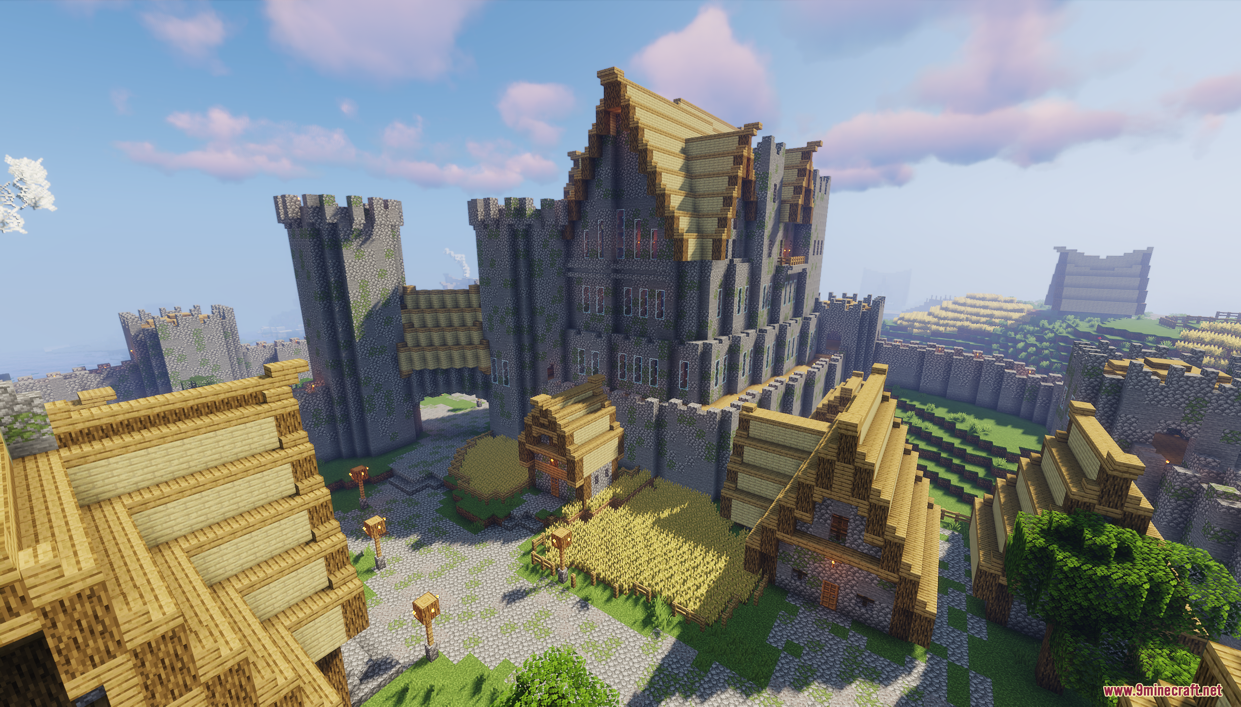 A view of the castle from the town's main square