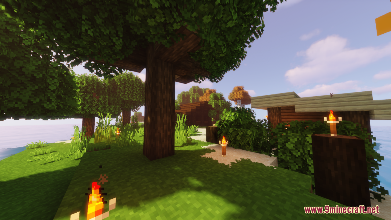 Daytime view of bright trees and grass using Vibrancy Pack