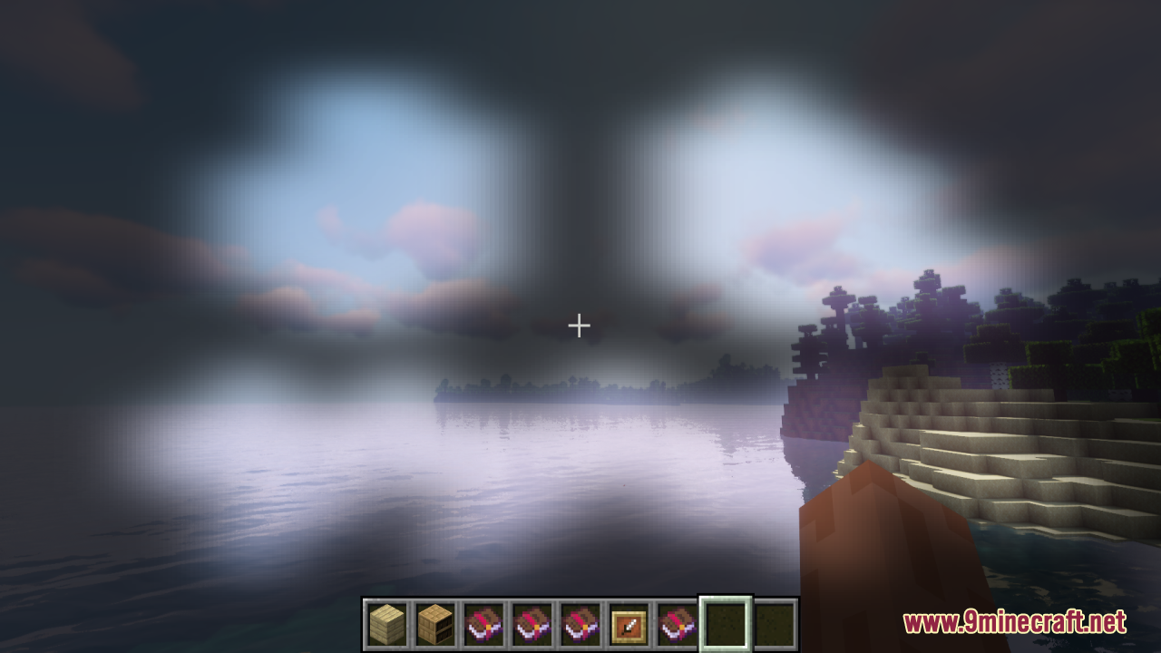 Player looking at sky with transparent pumpkin blur