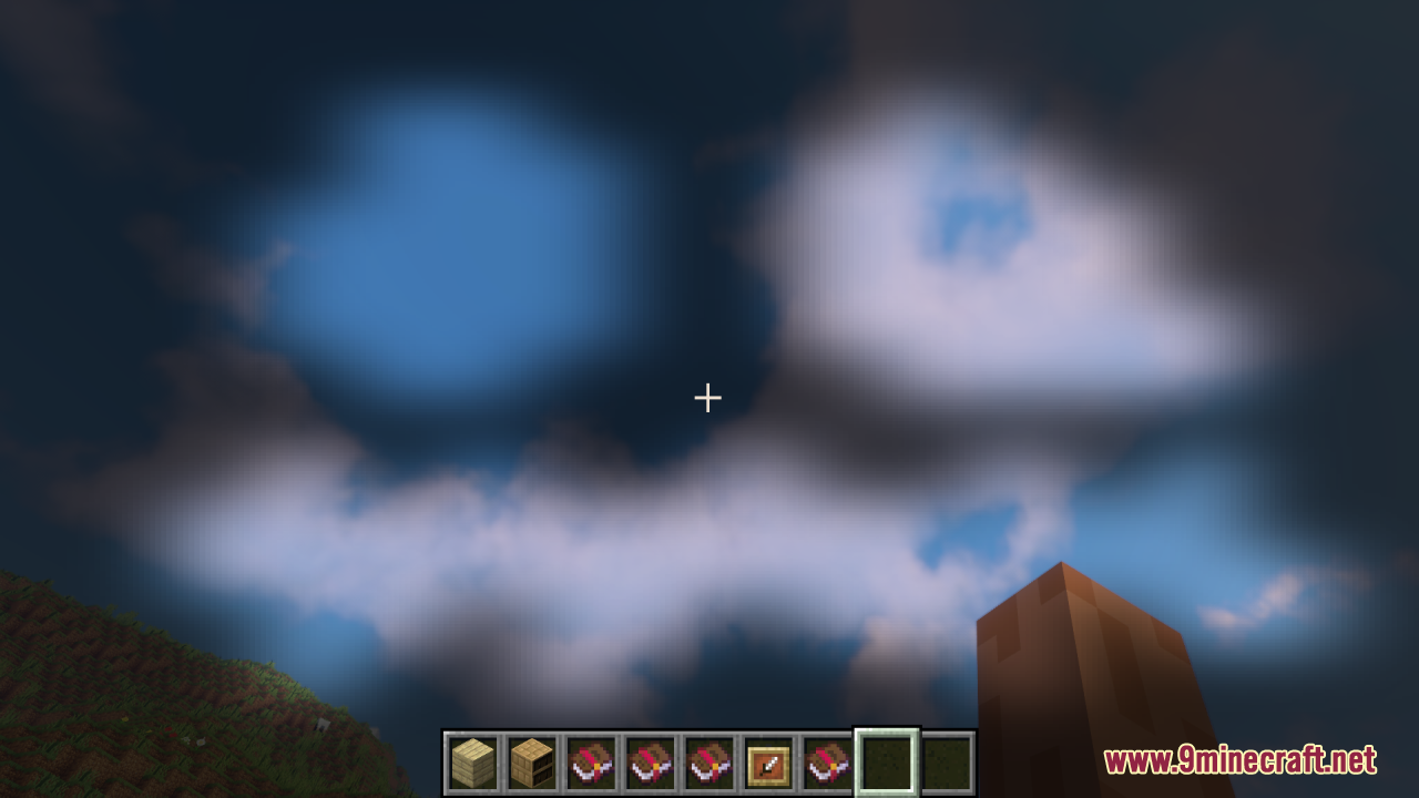Player looking at sky with clear pumpkin view