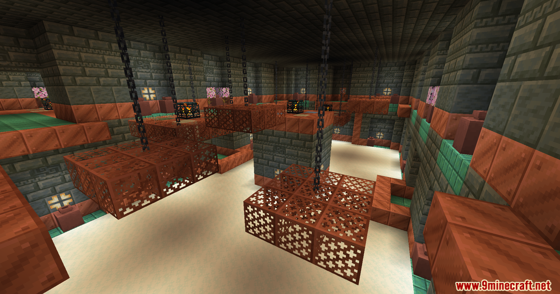 Trials Chambers Reuploaded Mod Screenshot 12 Suspended copper grates on chains in Trials Chambers Reuploaded Mod