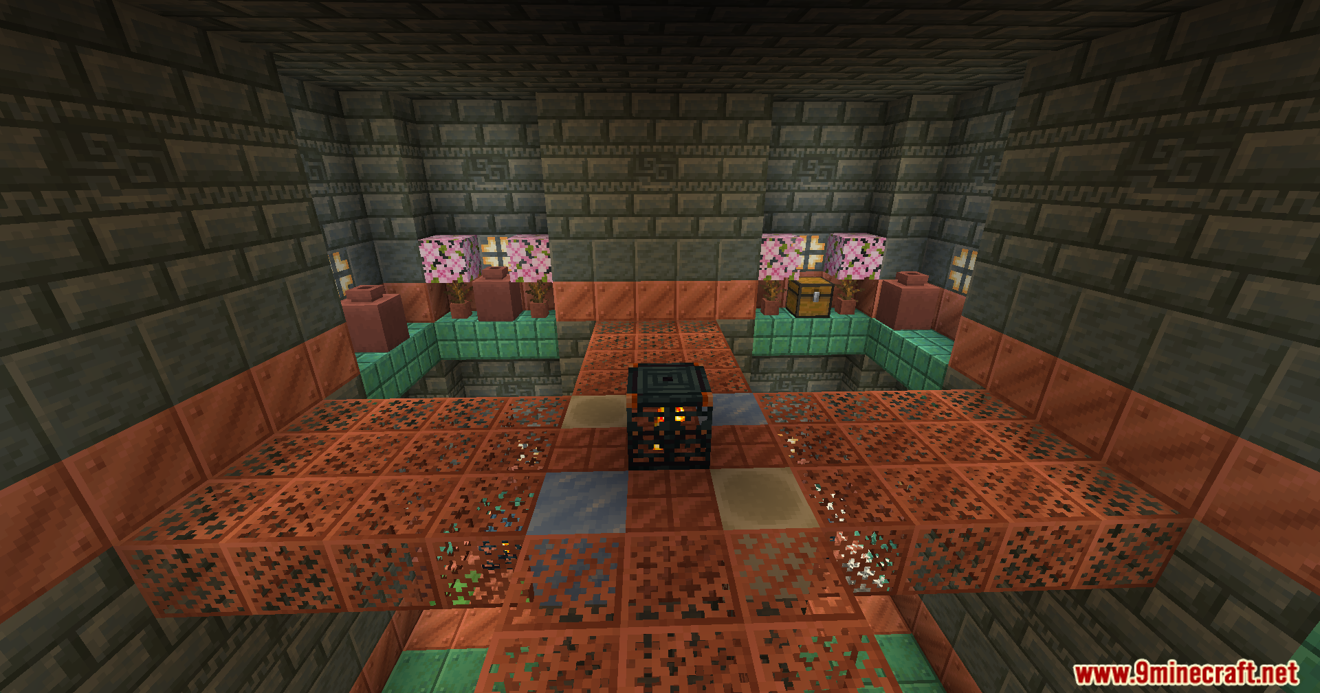 Trials Chambers Reuploaded Mod Screenshot 18 A spawner on a copper grate platform in Trials Chambers Reuploaded Mod