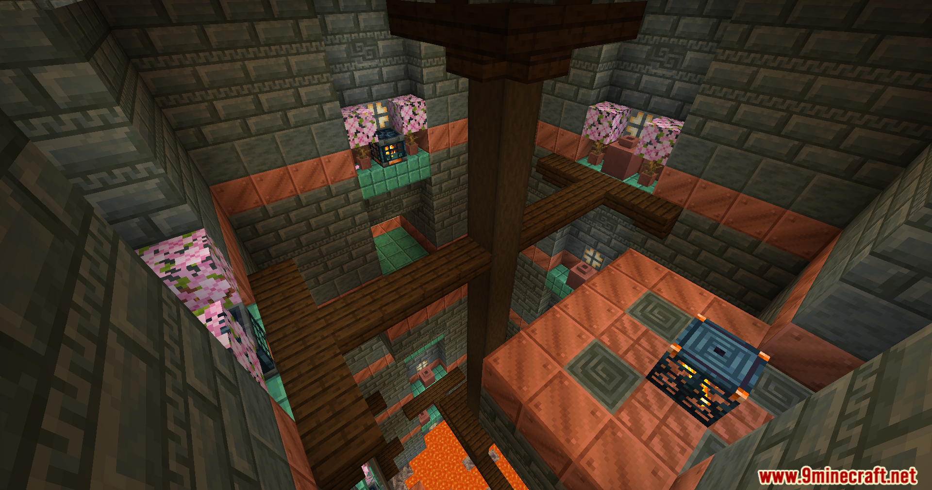 Trials Chambers Reuploaded Mod Screenshot 9 Tall chamber with trial spawners in Trials Chambers Reuploaded Mod