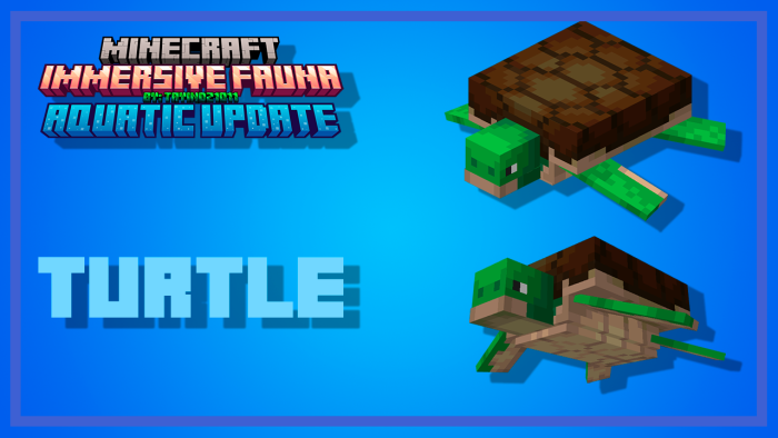 Immersive Fauna Aquatic Update Addon Screenshot 25 Two turtles featured in the Immersive Fauna Aquatic Update addon