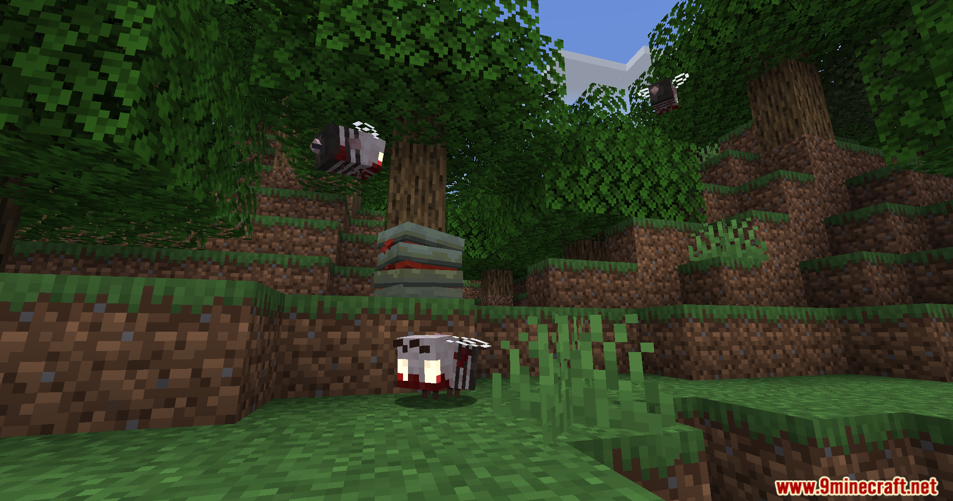 Infected bees flying near corrupted hive in Ultimate Zombie Apocalypse Mod