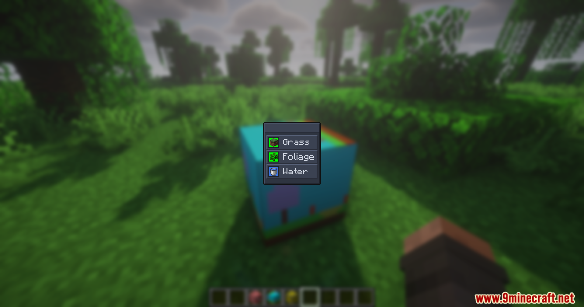Weather Gate Mod Screenshot 2 Terrain Controller block menu with options for grass foliage and water