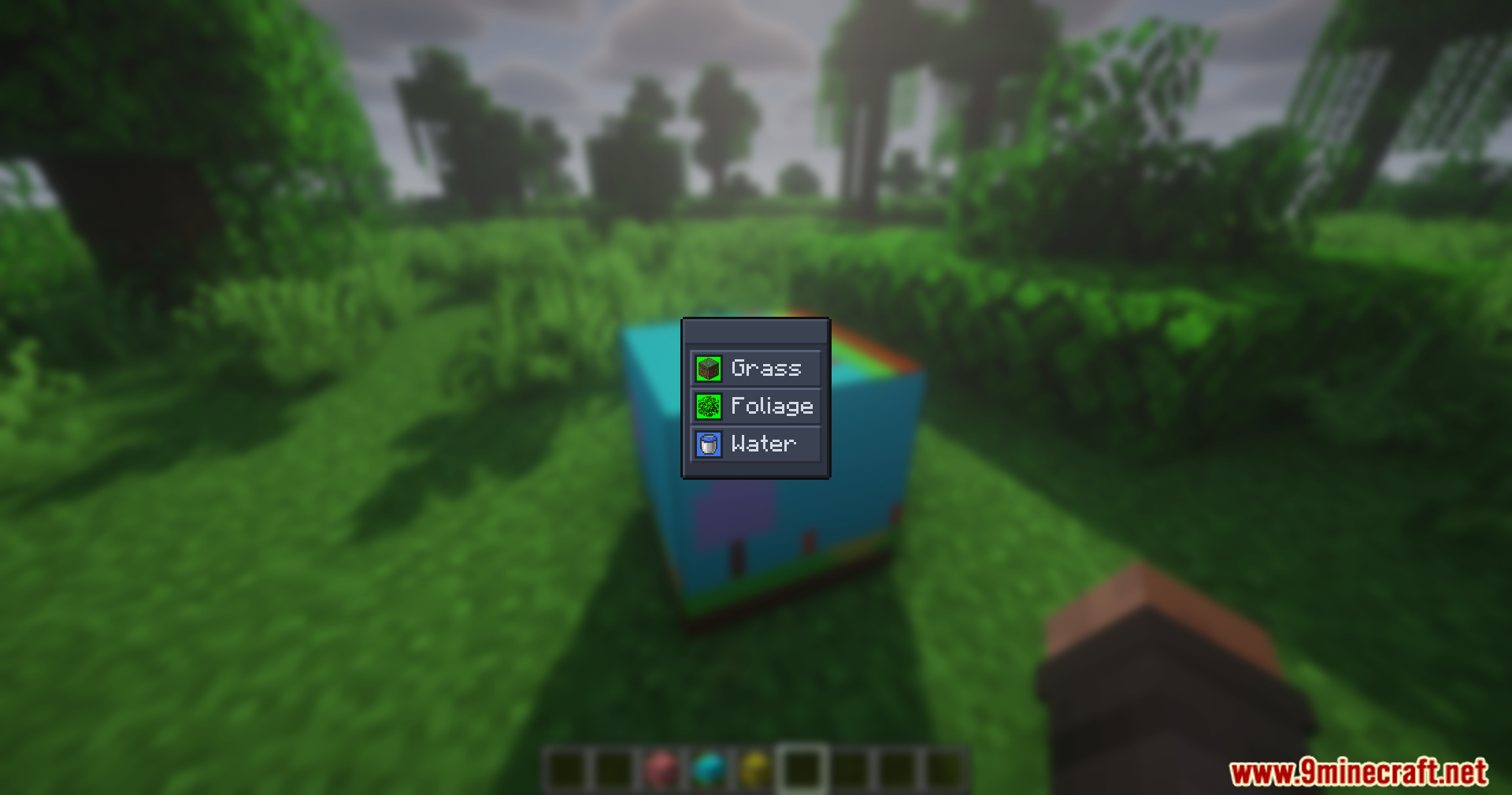 Weather Gate Mod Screenshot 4 Placed Terrain Controller block displaying its menu in a grassy environment