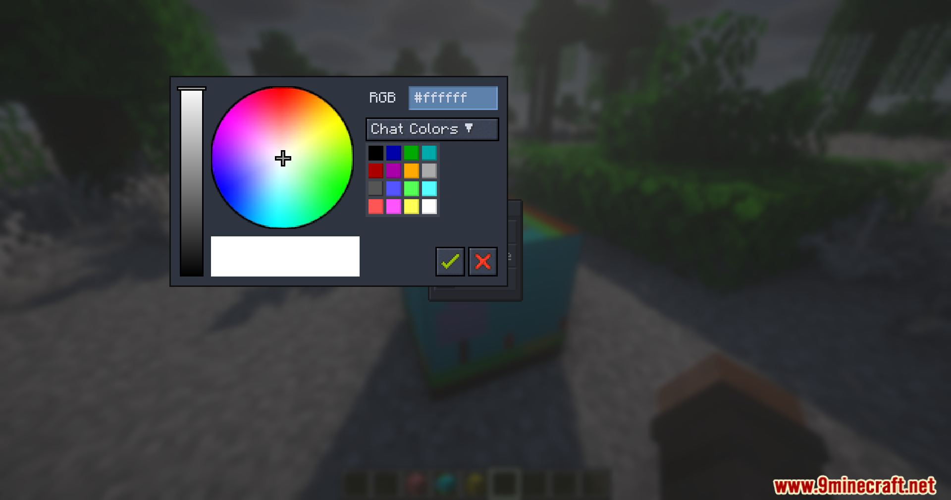 Weather Gate Mod Screenshot 5 Color picker interface for changing terrain colors in Minecraft