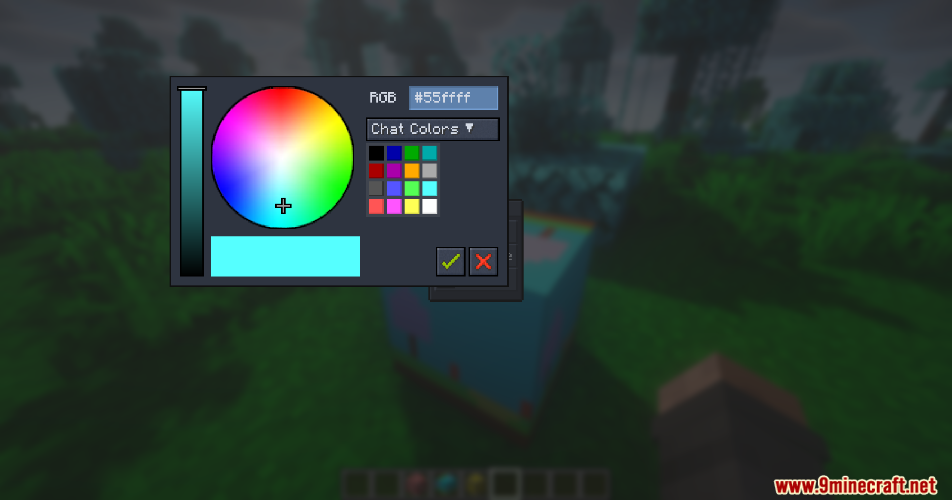Weather Gate Mod Screenshot 7 Color picker interface showing cyan color selection for terrain