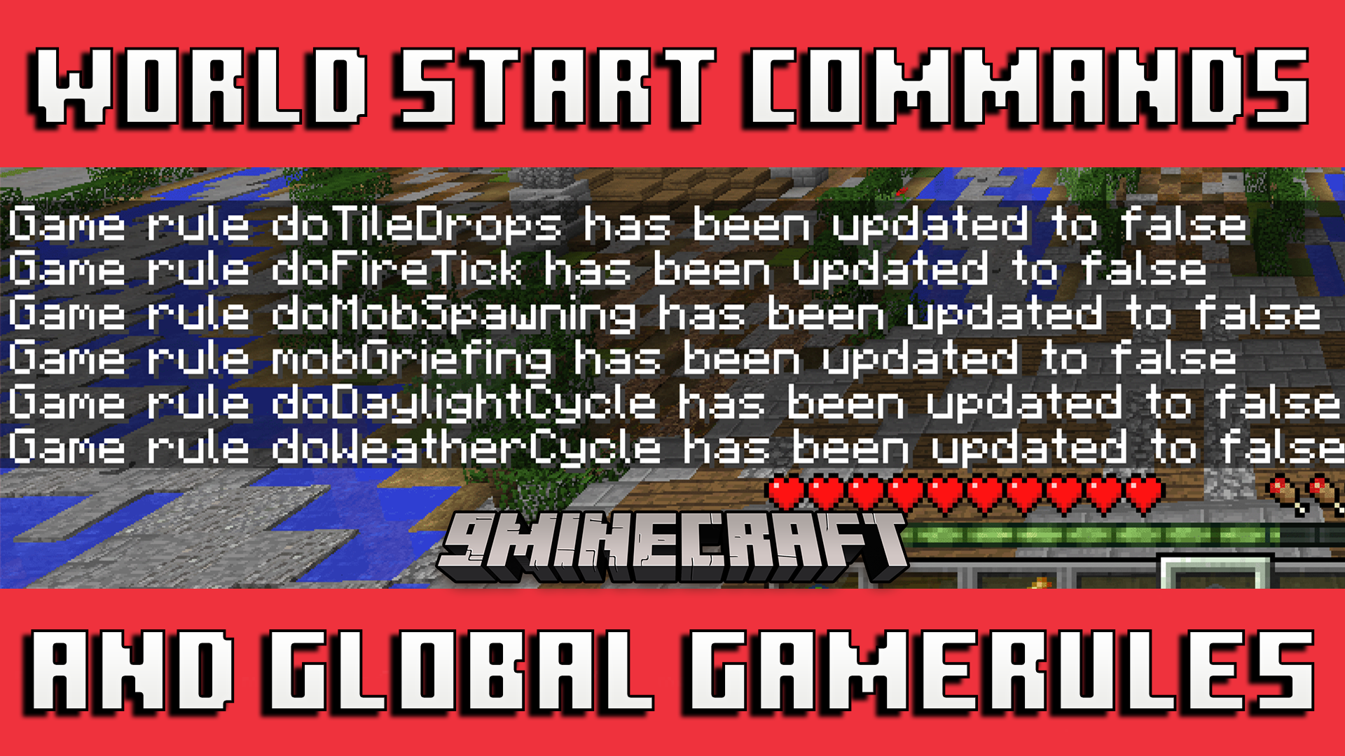 World Start Commands and Global Gamerules Mod
