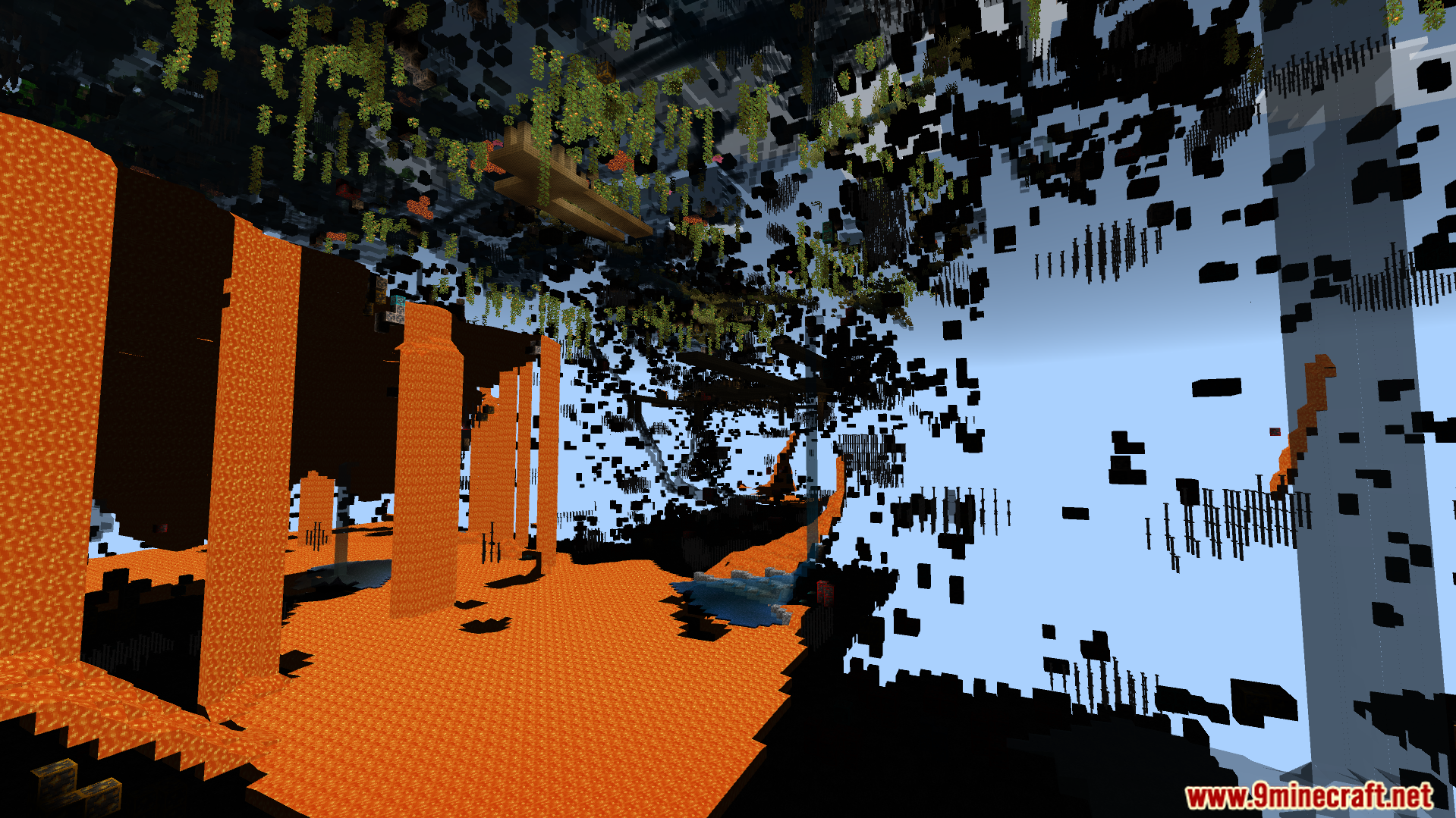 See through common blocks to find hidden caves and structures easily