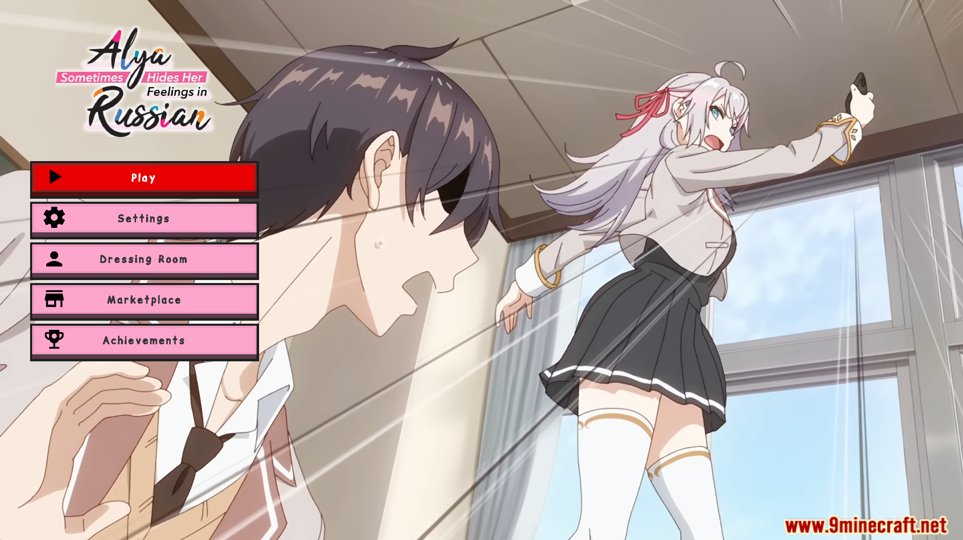 Alya UI Texture Pack Screenshot 3 Alya UI Texture Pack animated start screen featuring anime characters