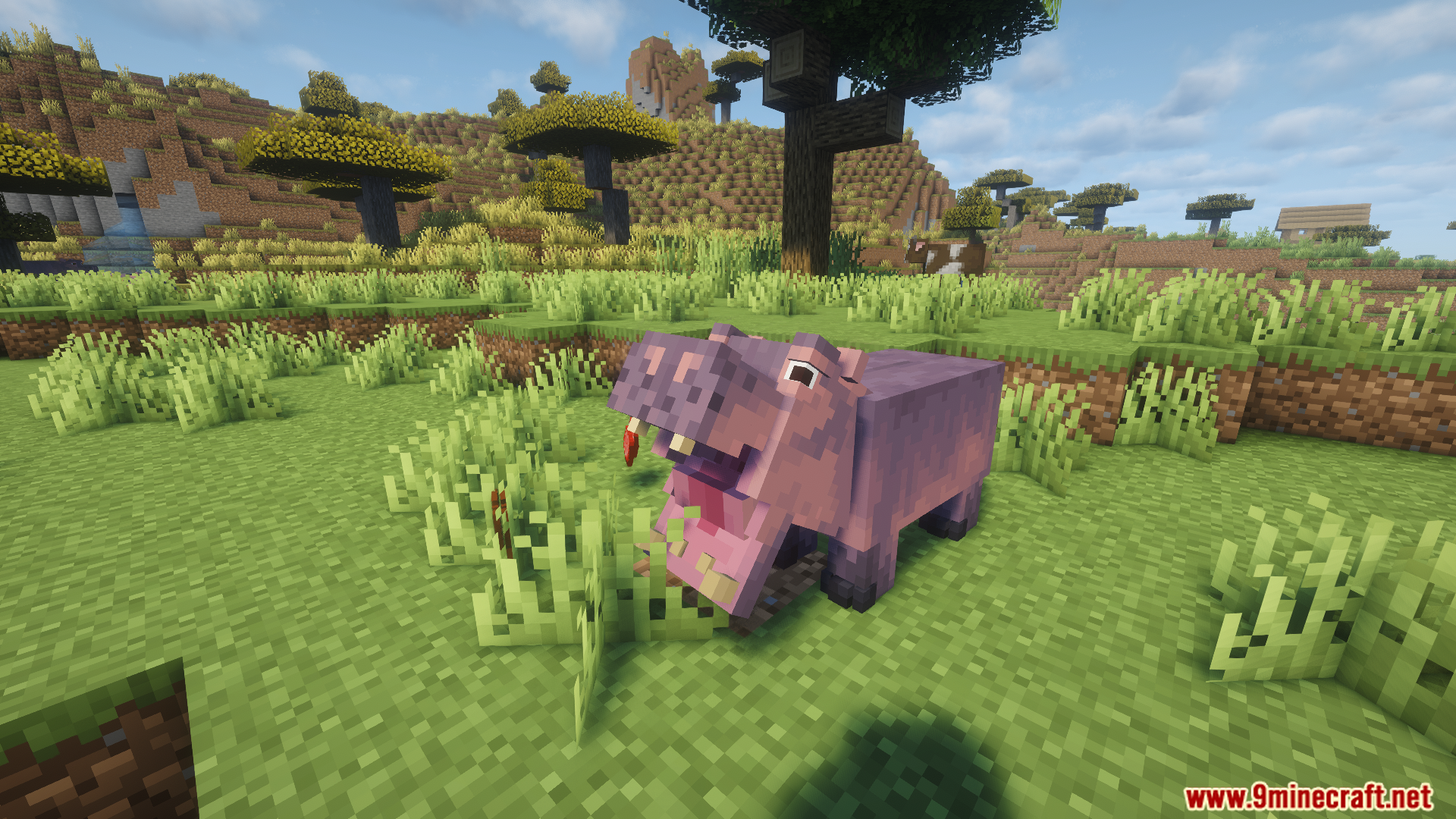 Animal Garden Hippopotamus Mod Screenshot 11 A close-up of a hippo with its mouth wide open