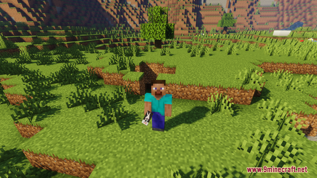 Player holding a bed from the Anime Waifu Beds pack