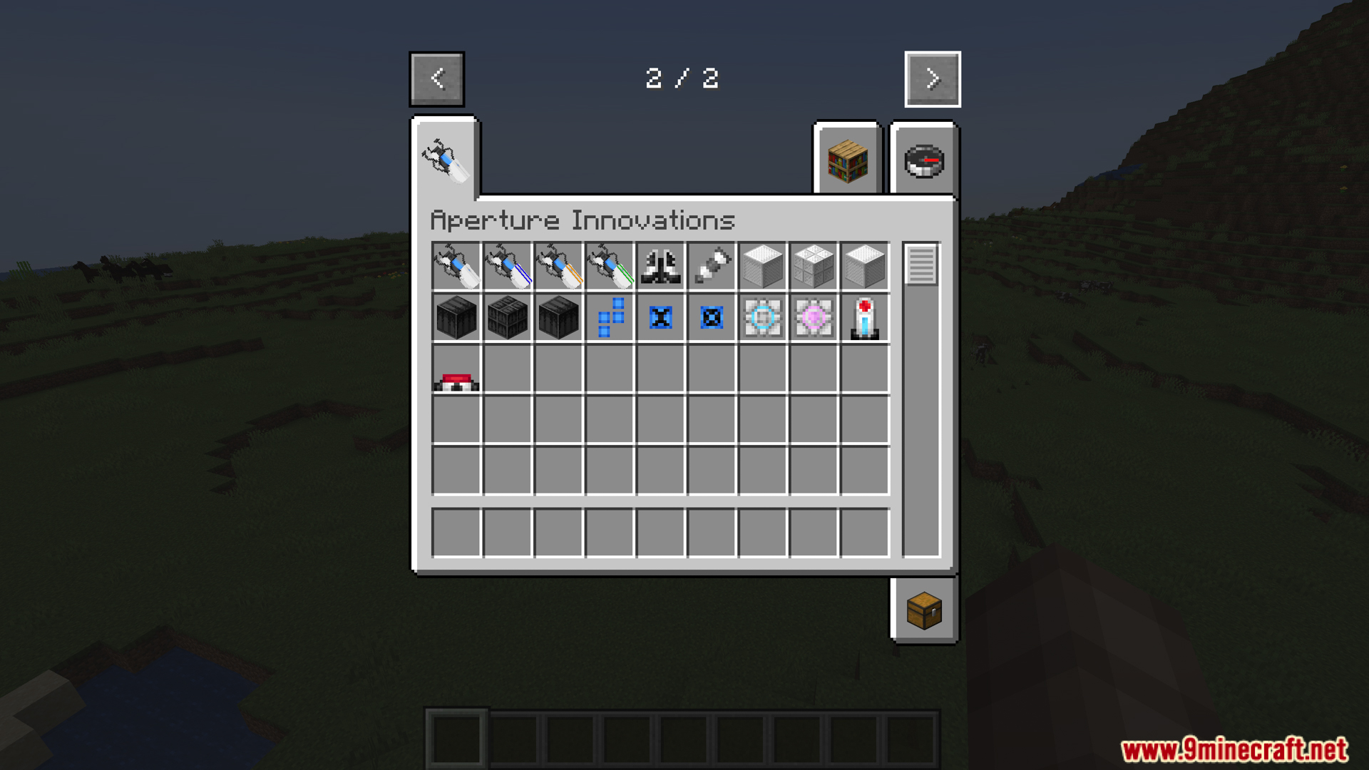 Portal-themed items in the creative inventory tab