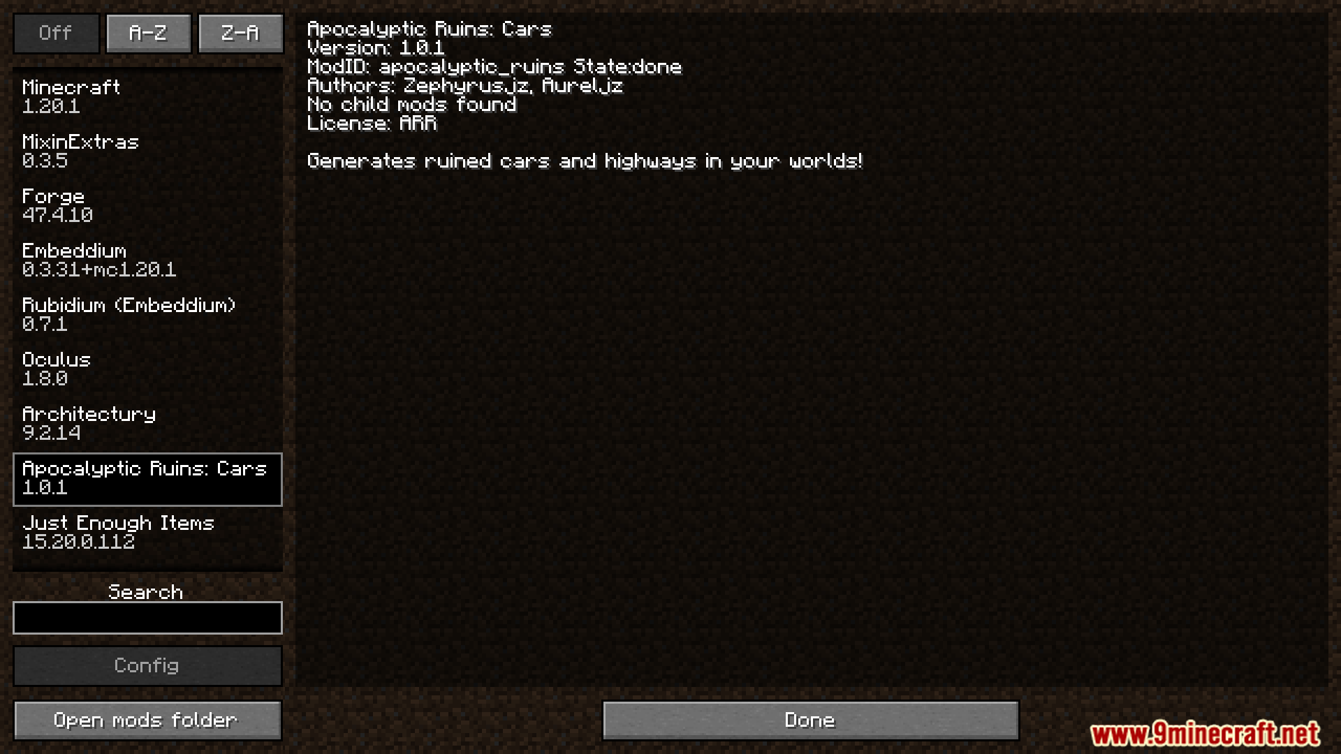 Apocalyptic Ruins Cars Mod Screenshot 1