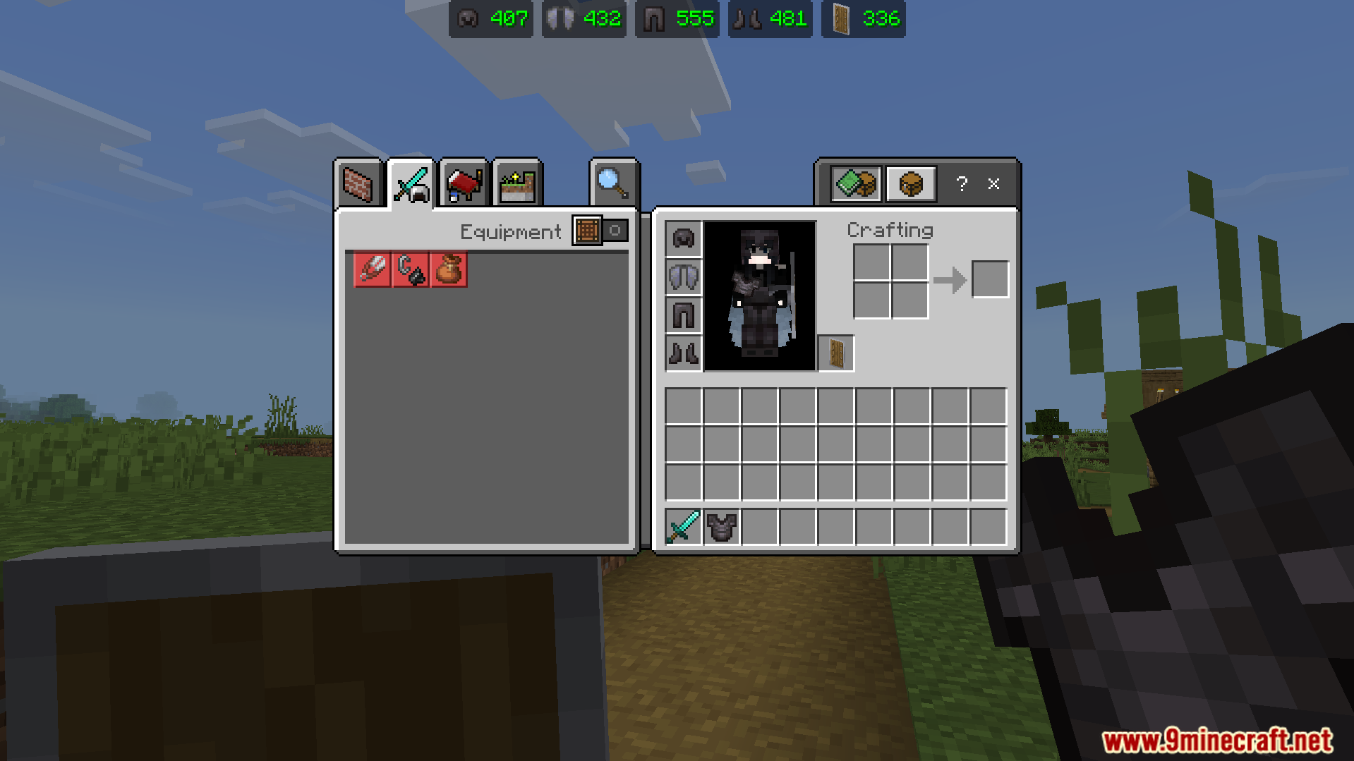 Armor Durability Viewer Texture Pack Screenshot 5 Tracking remaining health of netherite armor and the offhand shield