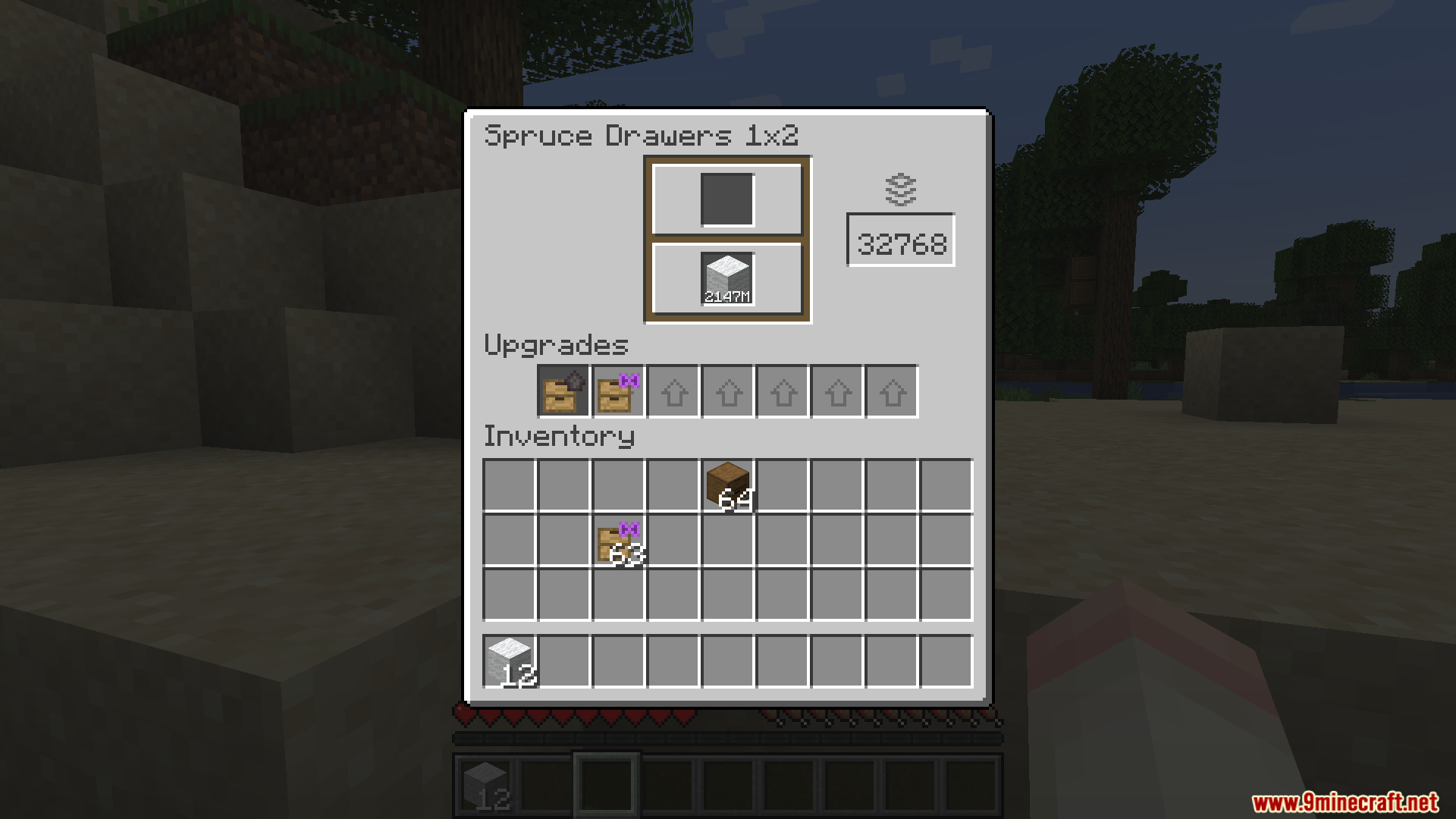 BBL Fixes Mod Screenshot 5 Spruce Drawers interface showing over two billion stored white blocks