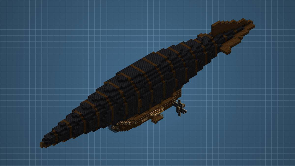 BLACKBLIMP Schematic Screenshots 1 A massive black and brown blimp