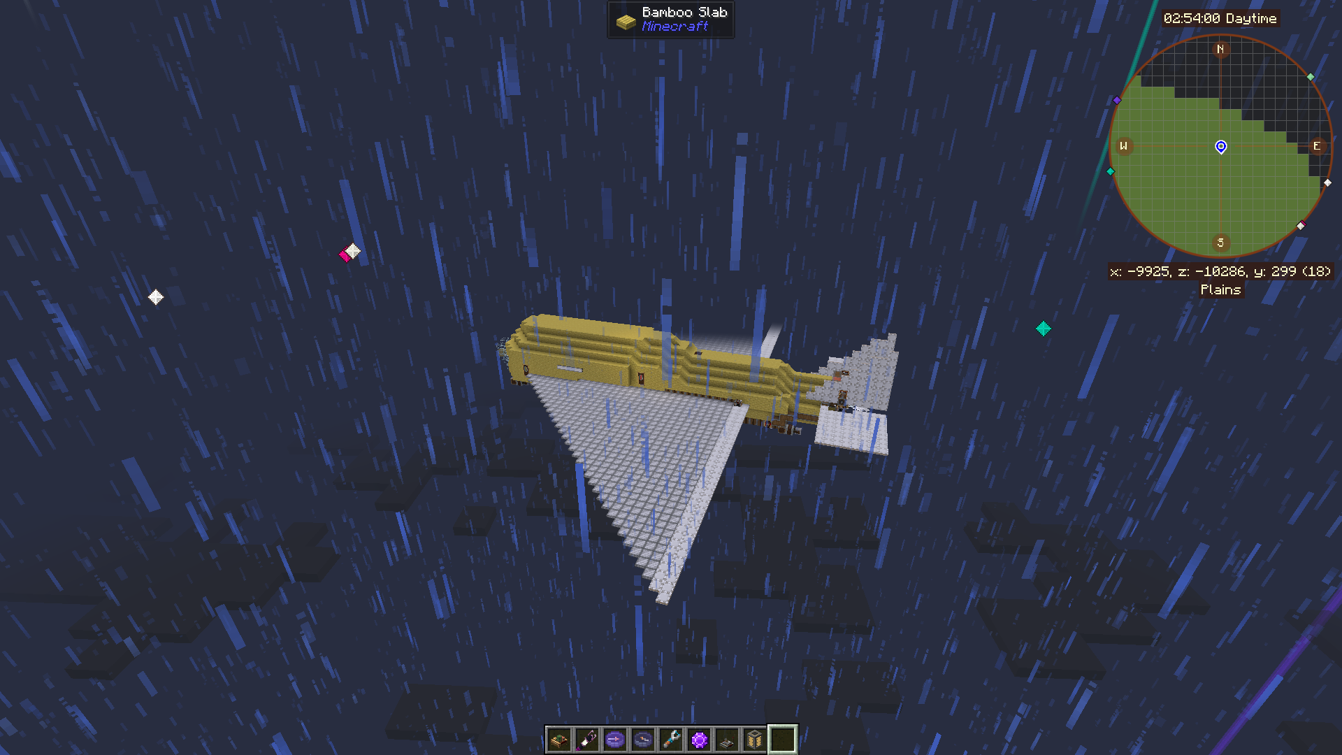 Back Propelled Thruster Plane Schematic Screenshots 2 A large yellow and white propeller plane