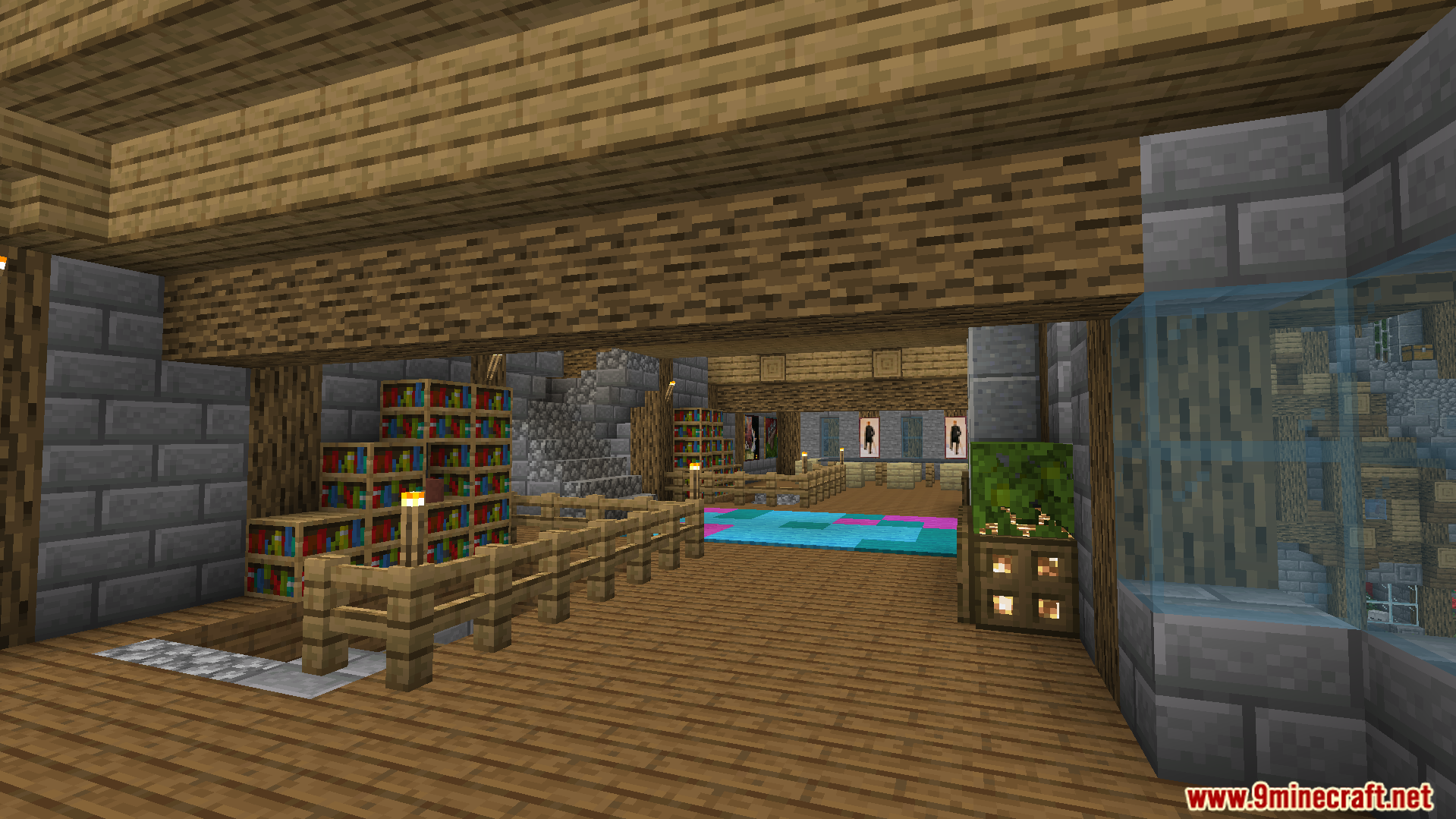 Exploring the detailed lobby area before the fighting match begins