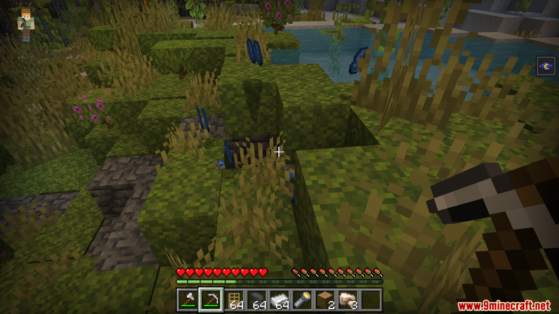 Bedrock Essentials+ Addon Screenshot 10 Sneaking allows you to instantly mine all connected ore blocks