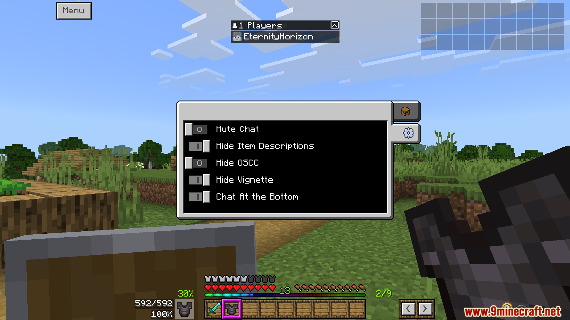 Bedrock Ui Plus Texture Pack Screenshot 10 Customize your game screen with new user interface settings