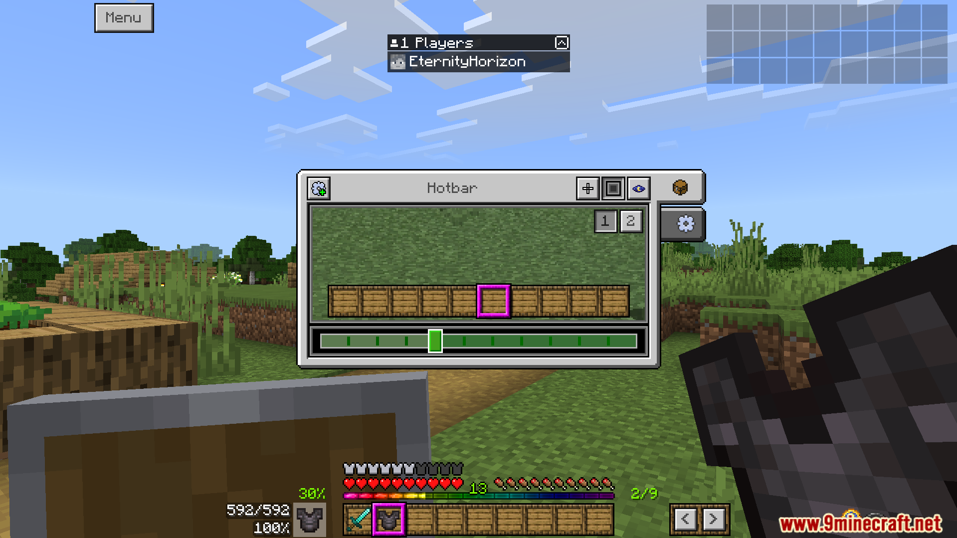 Bedrock Ui Plus Texture Pack Screenshot 8 This pack displays your full inventory on the screen always