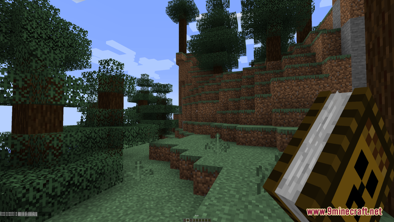 Better Books Resource Pack Screenshot 2 First person view of a thick 3D regular book being held
