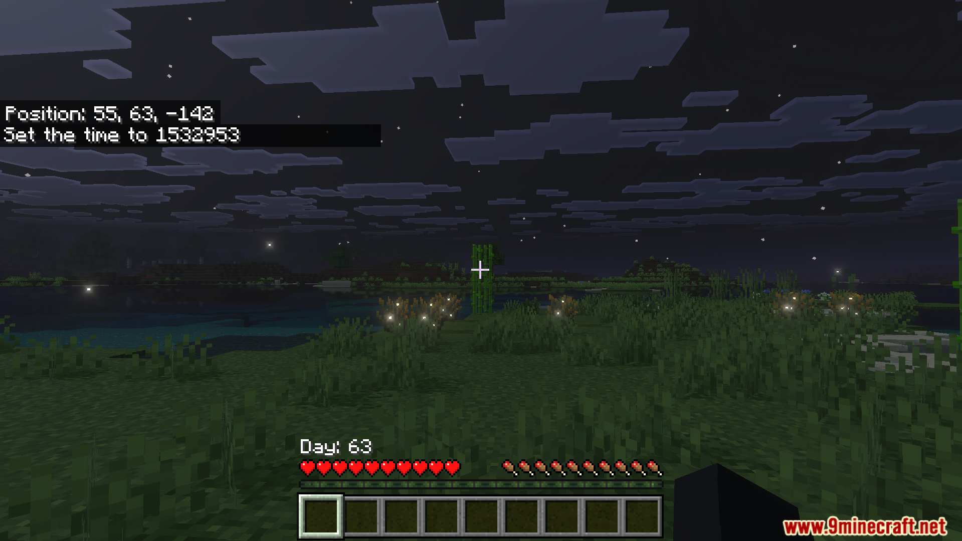 The new day counter position is visible during the night