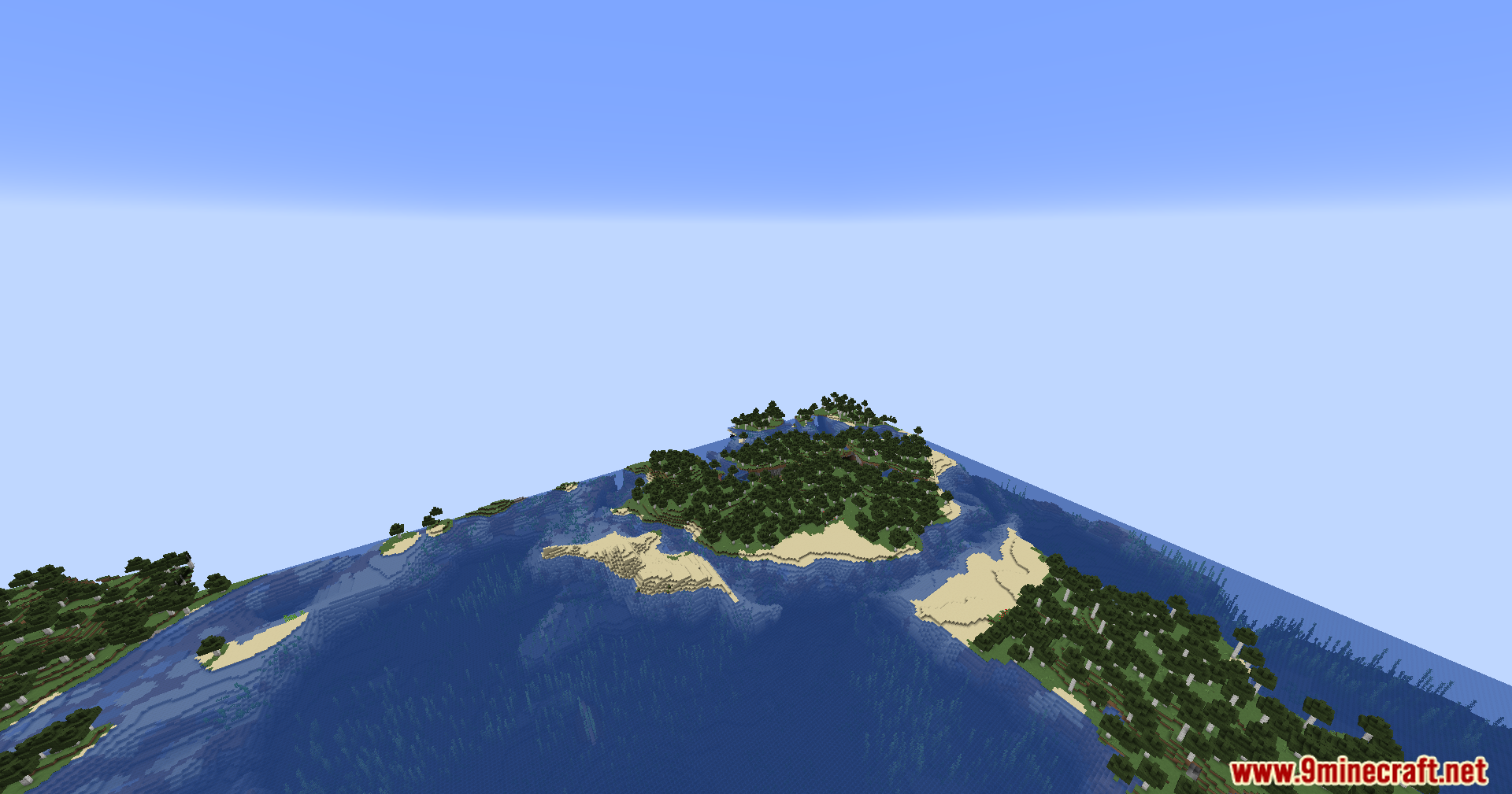 Circular render distance creating a spherical world view