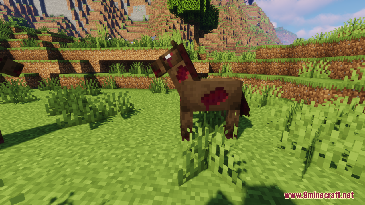 Better Zombie Horse resource pack retextures the undead mob