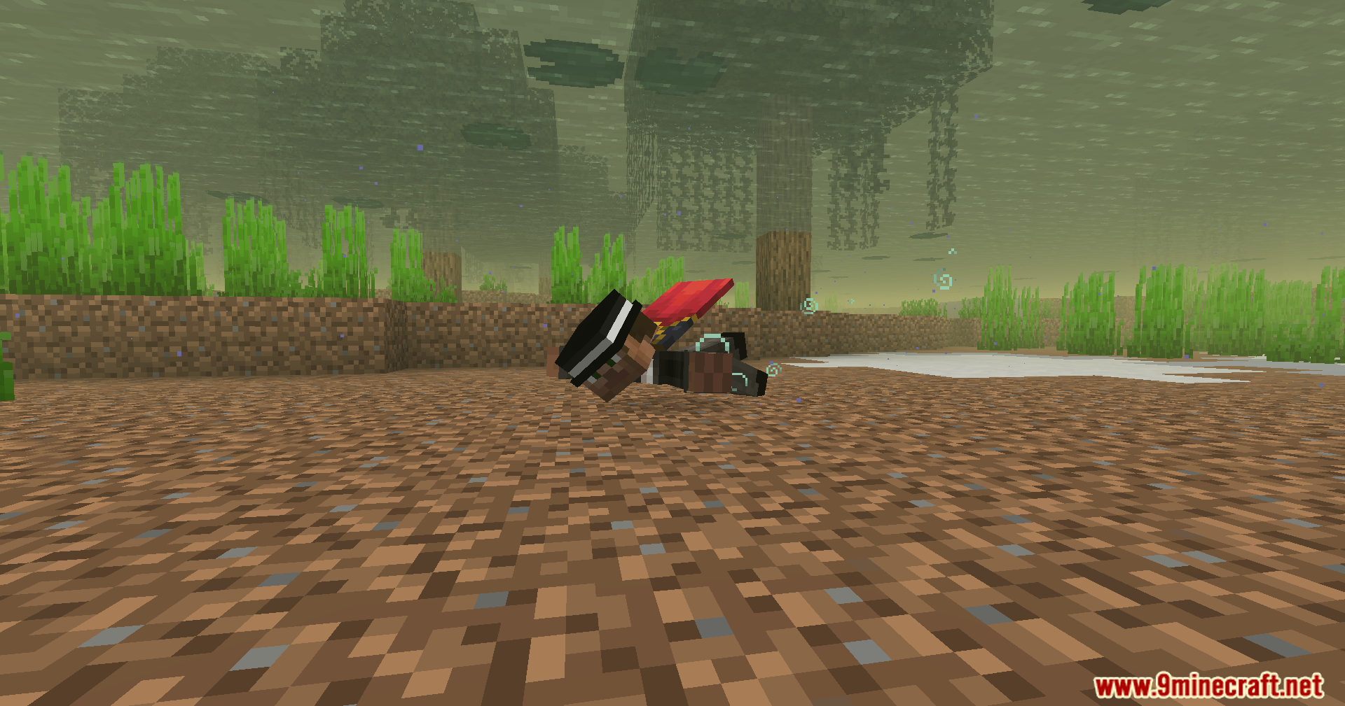 Beyond Oxygen Fix Mod Screenshot 2 Player character drowning underwater without oxygen