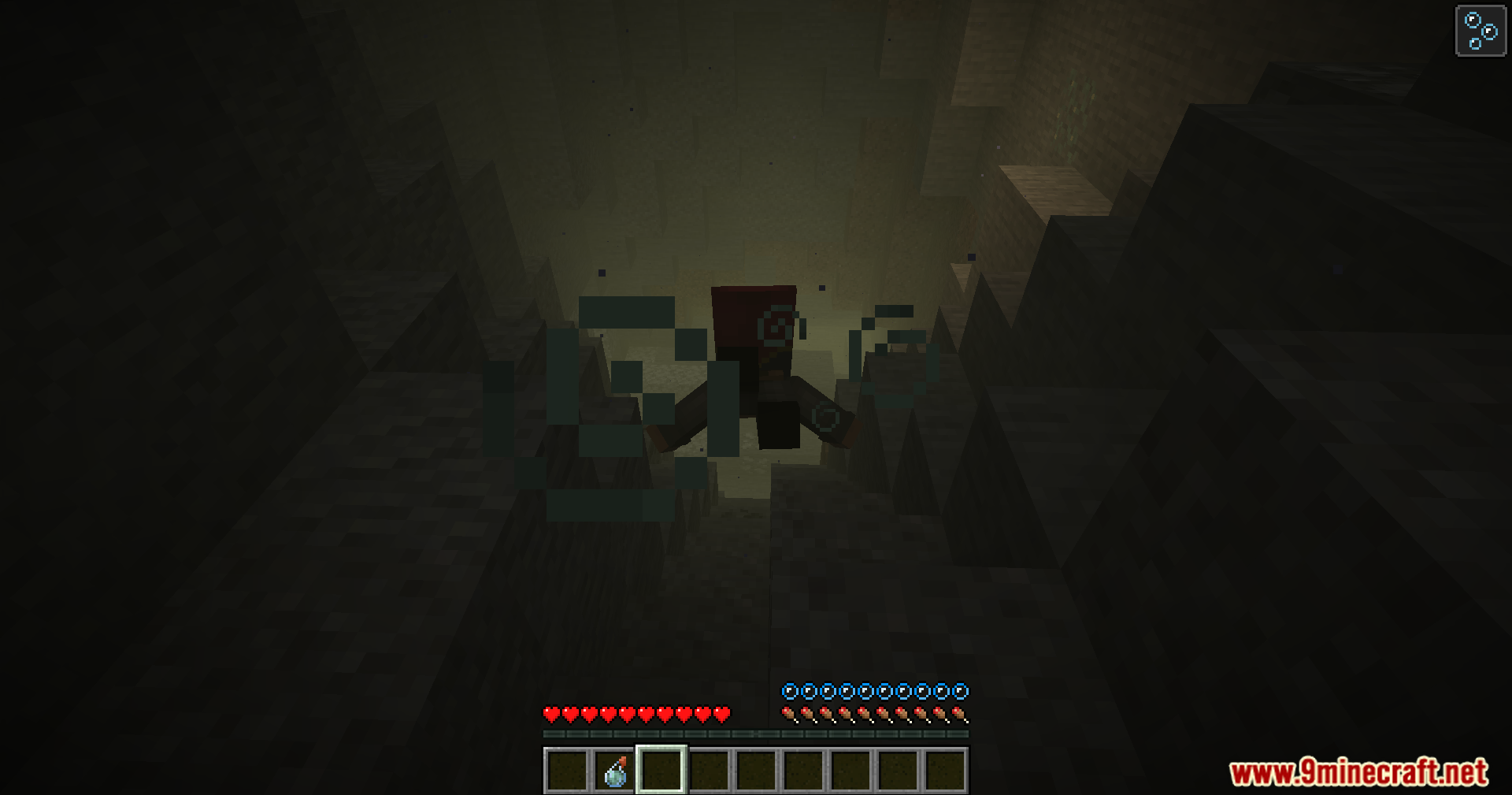 Beyond Oxygen Fix Mod Screenshot 7 Player character swimming underwater surrounded by bubbles