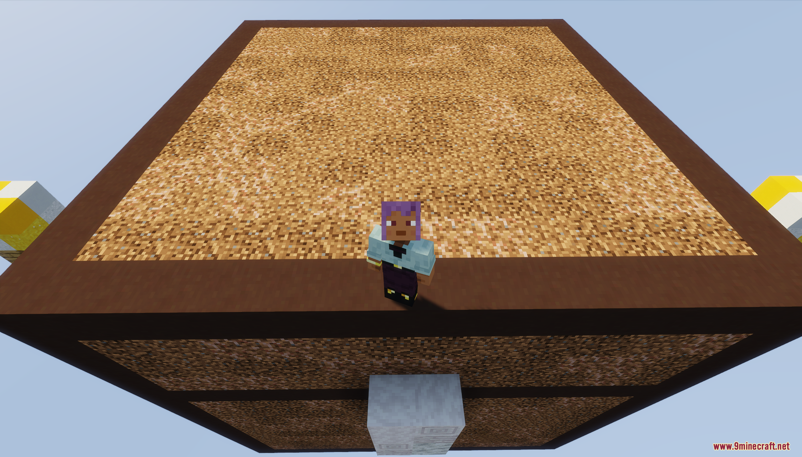 Player character standing on top of the giant chest