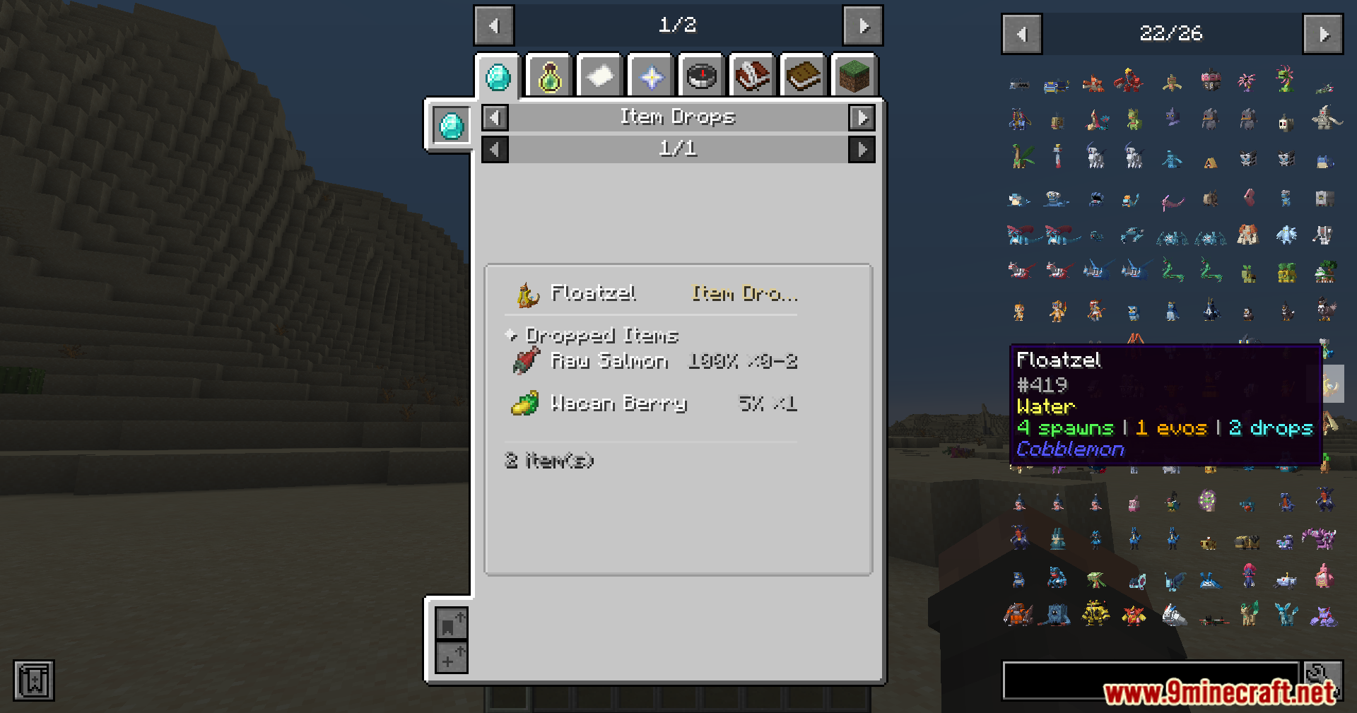 Checking what items Floatzel drops when defeated