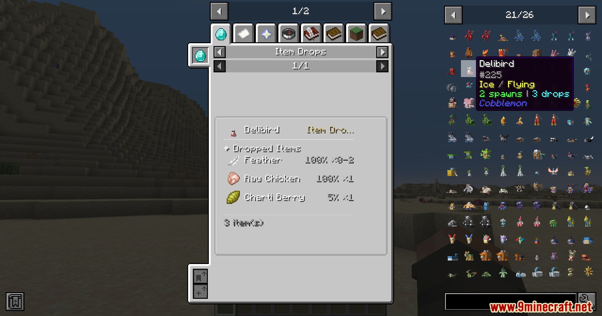 Checking Delibird's item drops and their drop chances