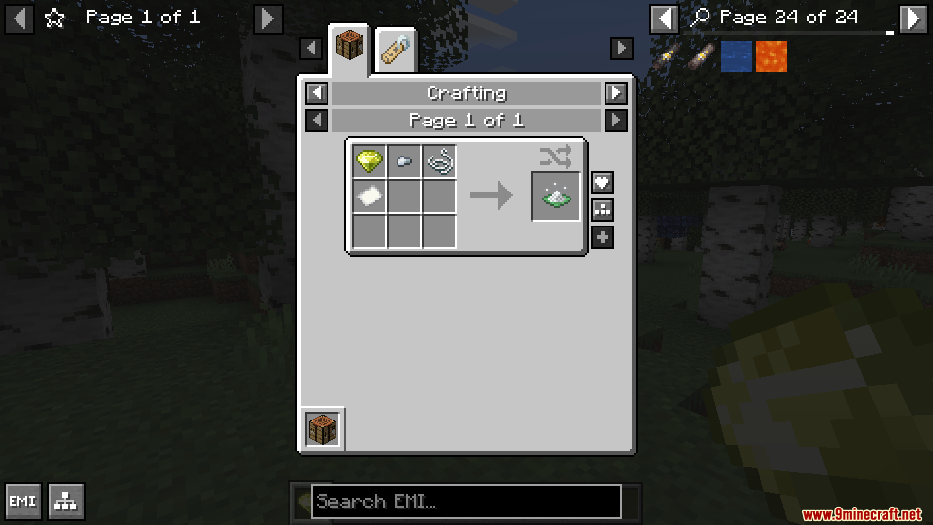 Crafting recipe for a Bug Gem using various items