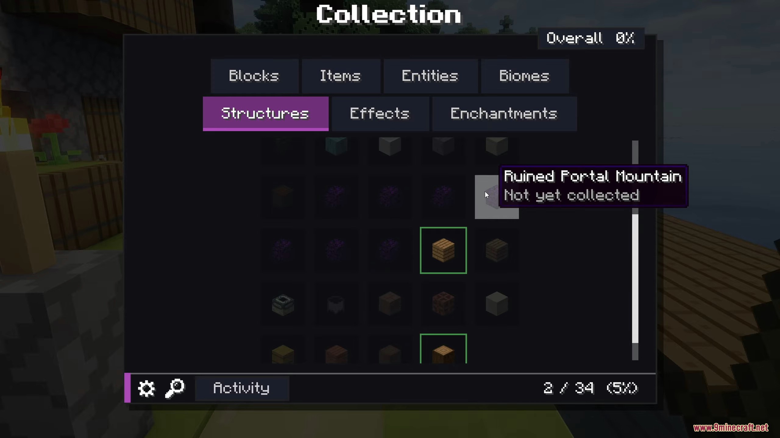 Collect Everything Mod Screenshot 10 Tracking uncollected structures in the Collect Everything mod