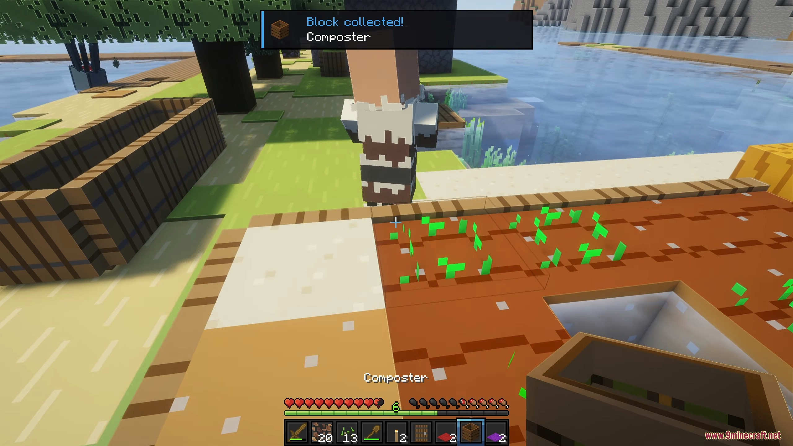 Collect Everything Mod Screenshot 13 Collect Everything mod notification for collecting a composter