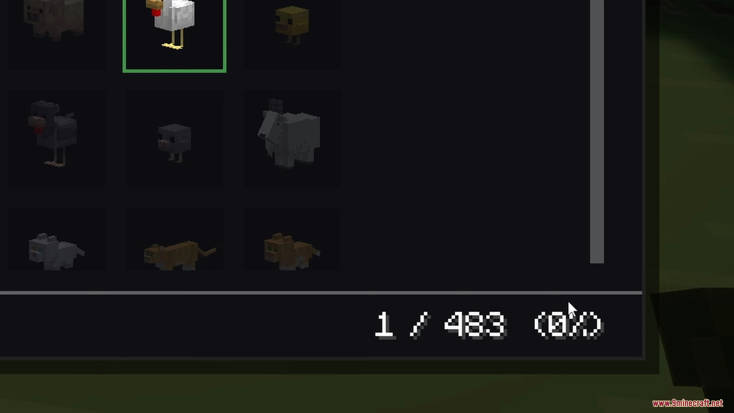 Collect Everything Mod Screenshot 9 The entity collection shows a chicken has been found