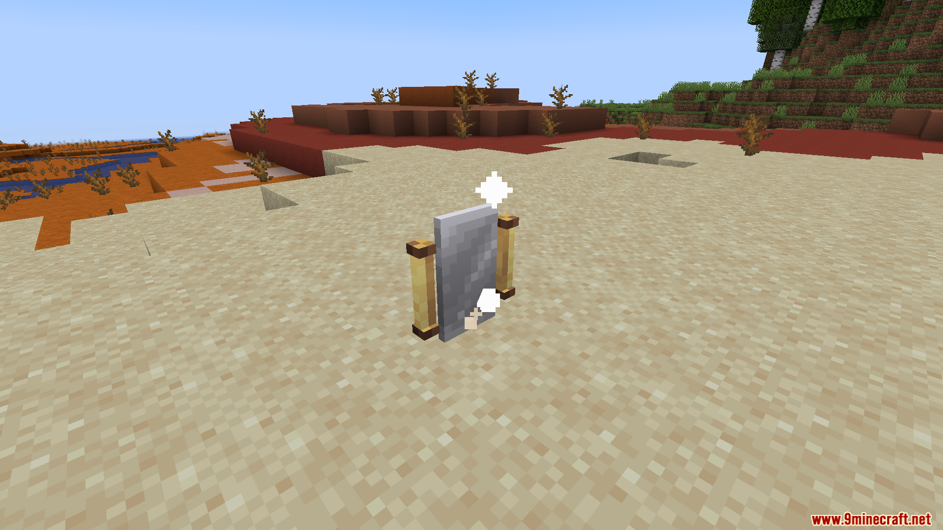 Create mod Deployer holding a schematic on sand