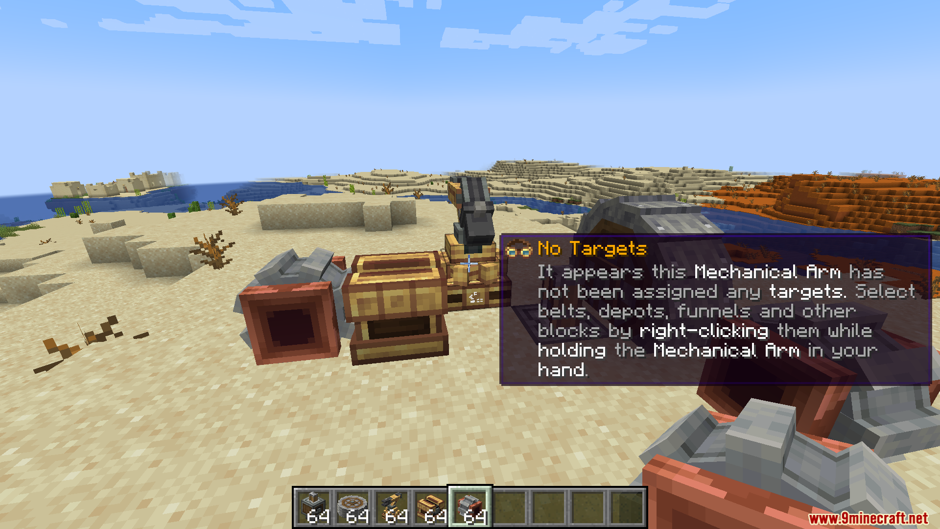 Configuring a Mechanical Arm from the Create mod
