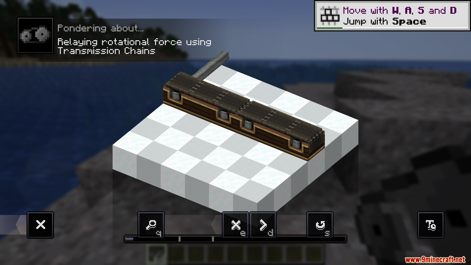 Create Transmission Mod Screenshot 3 Ponder screen showing how to relay rotational force using transmission chains