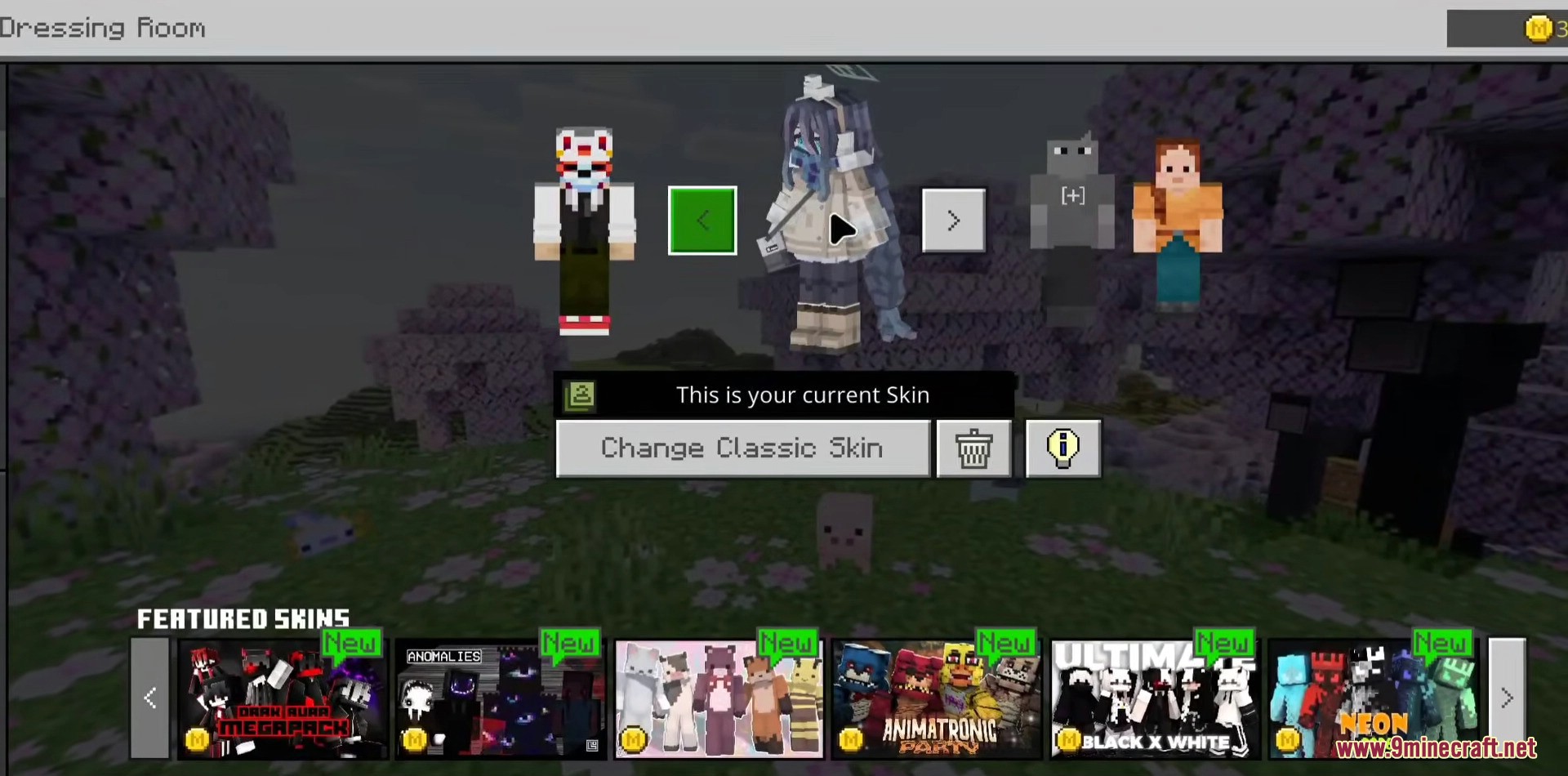 Player choosing a new custom character in the Dressing Room menu